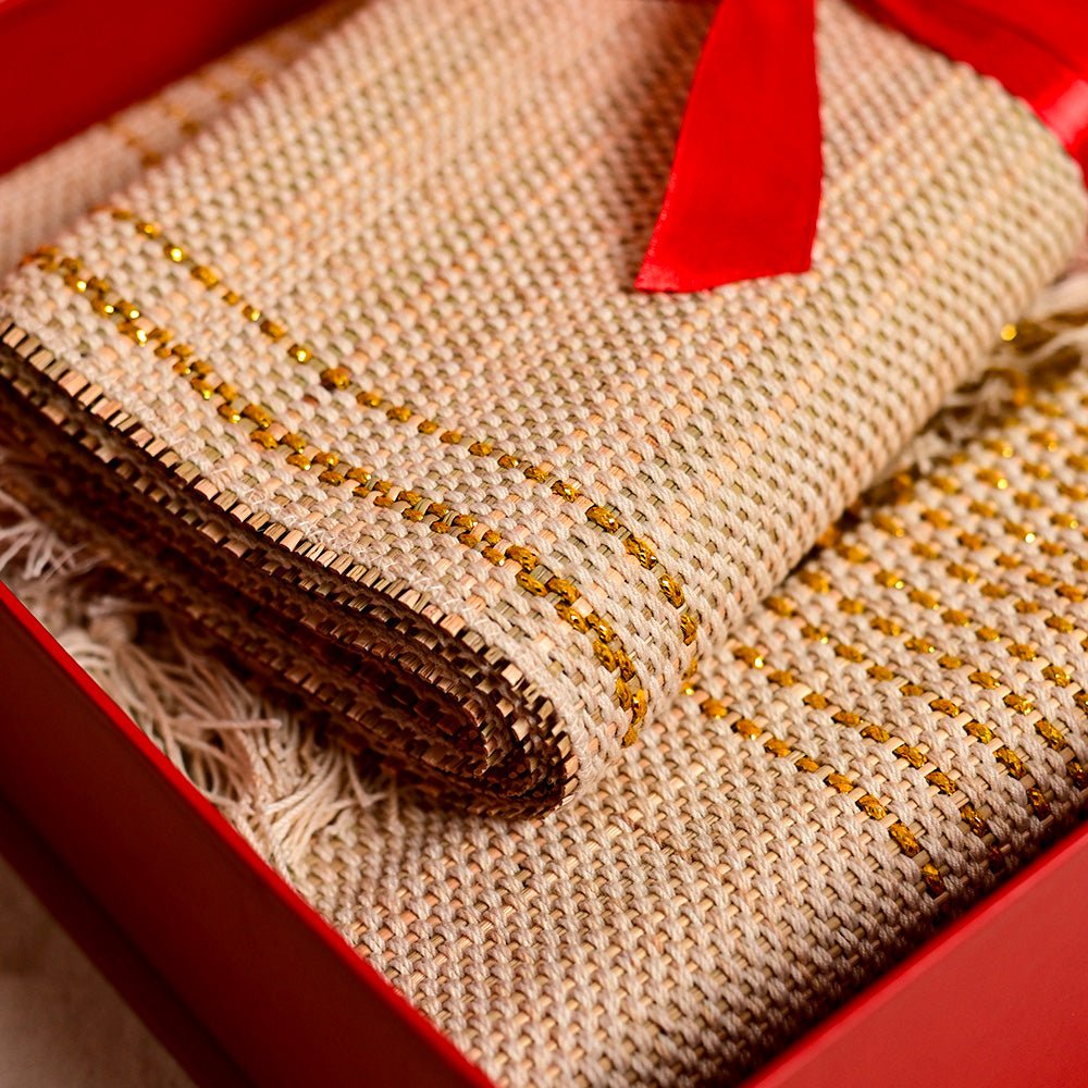 Handwoven Madurkathi Table Linen Hamper - Kadam Haat
