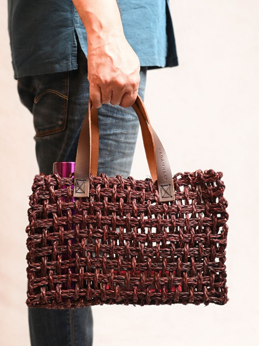 Him & Her Lunch Bag Combo - Brown - Kadam Haat