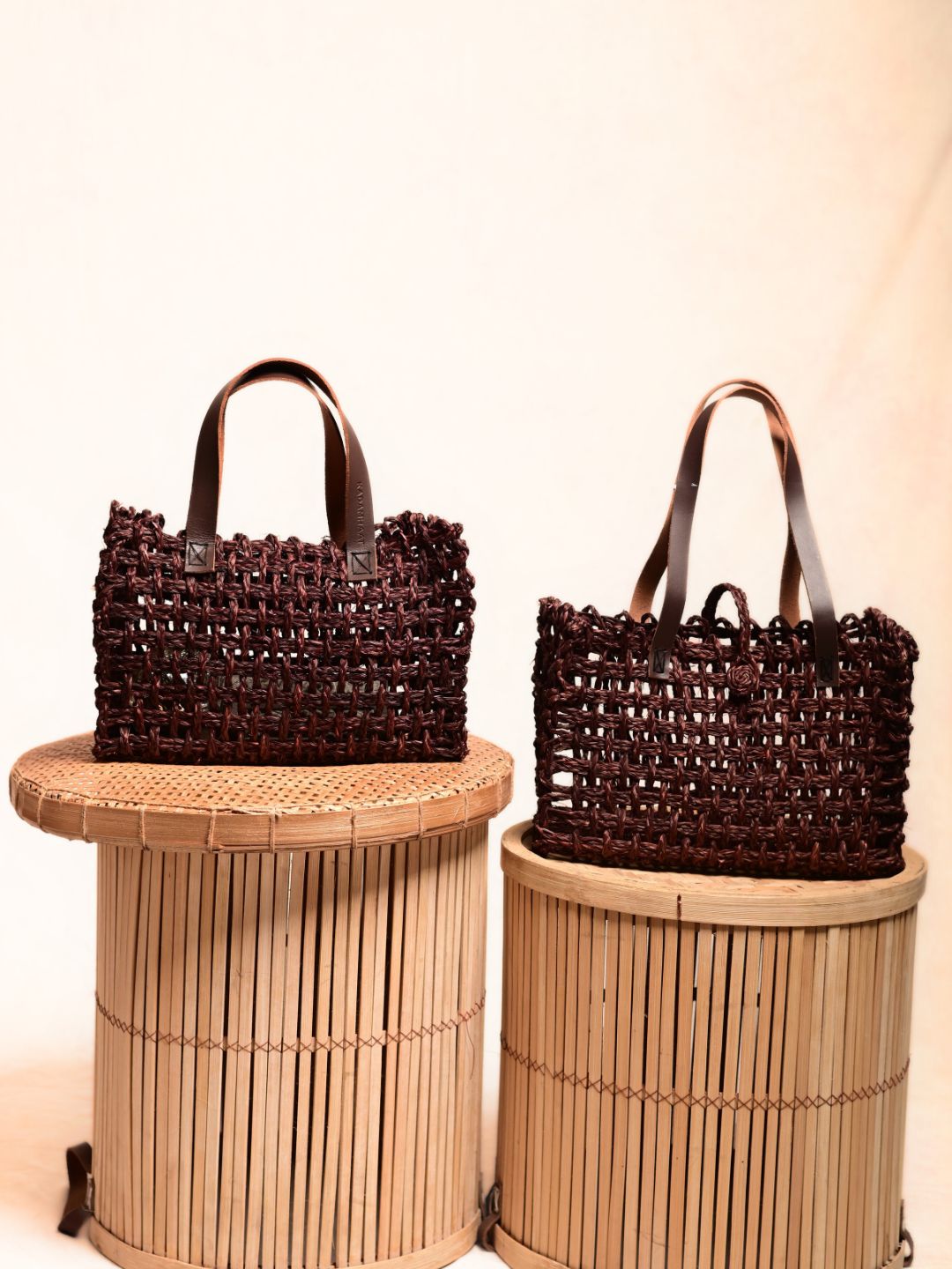 Him & Her Lunch Bag Combo - Brown - Kadam Haat