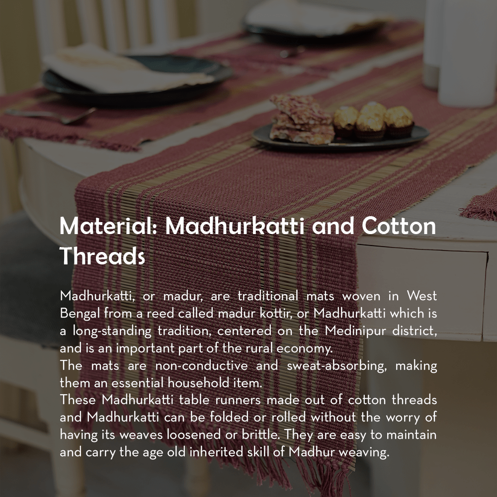 Madurkathi Table Mats – Lavender Bliss | Handmade Placemats | Kadam Haat - Kadam Haat