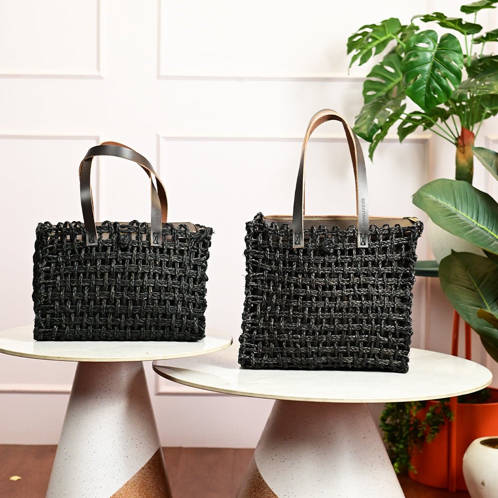 Sabai Mesh Luxe Carry Bag - Black - Kadam Haat
