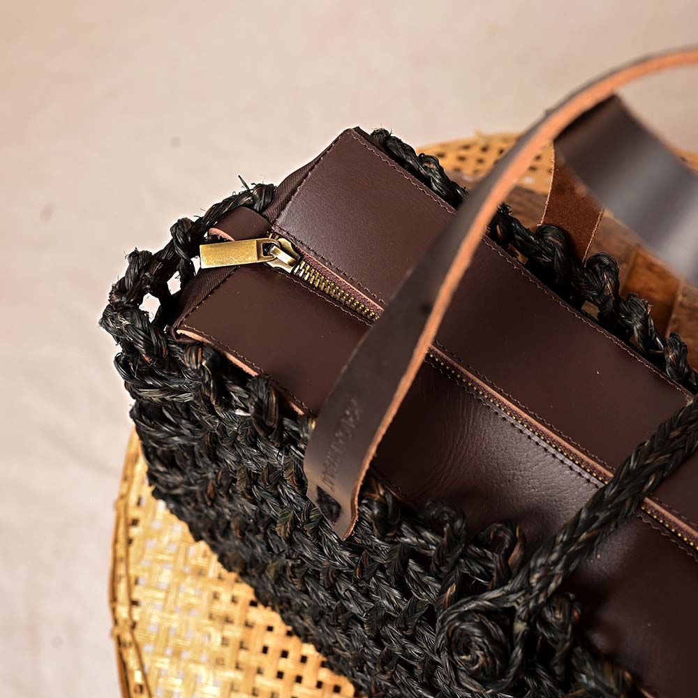 Sabai Mesh Luxe Carry Bag - Black - Kadam Haat