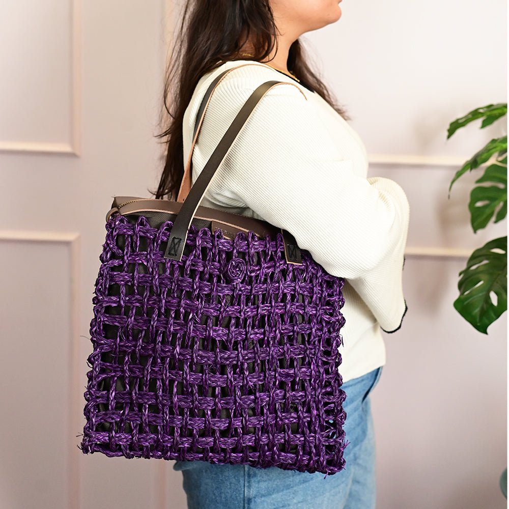 Sabai Mesh Luxe Carry Bag - Lavender - Kadam Haat