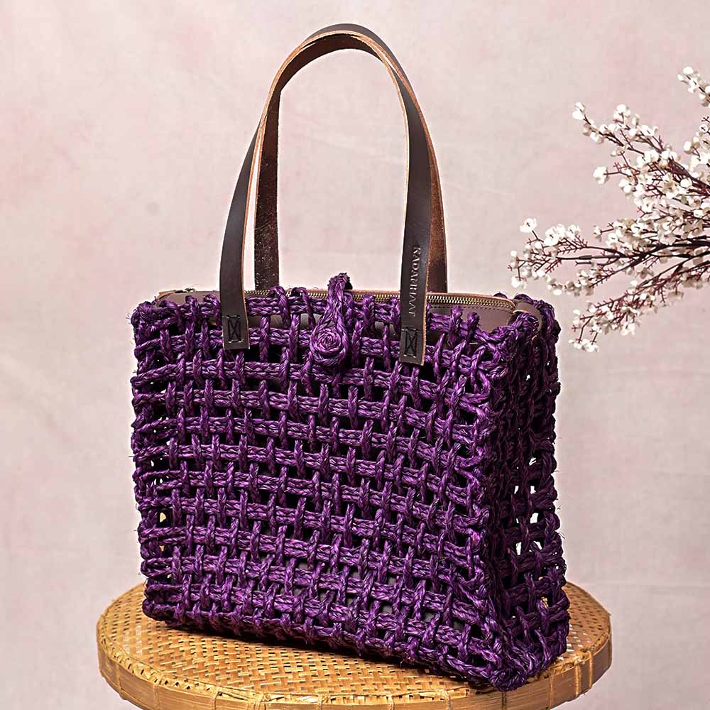 Sabai Mesh Luxe Carry Bag - Lavender - Kadam Haat
