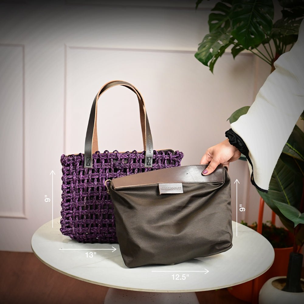 Sabai Mesh Luxe Carry Bag - Lavender - Kadam Haat