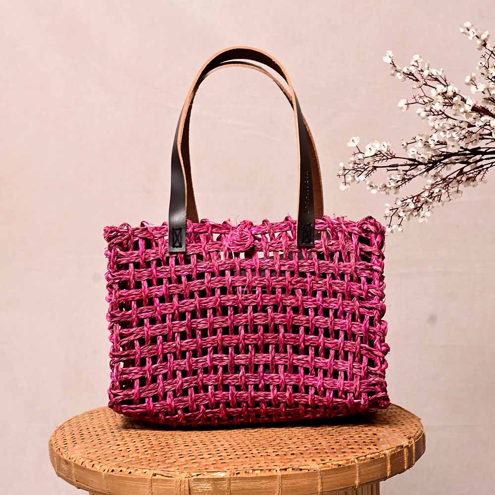 Sabai Mesh Luxe Carry Bag - Pink - Kadam Haat
