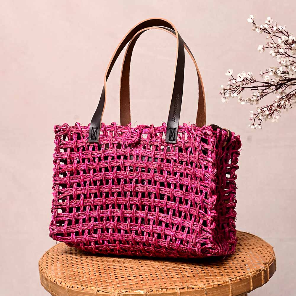 Sabai Mesh Luxe Carry Bag - Pink - Kadam Haat