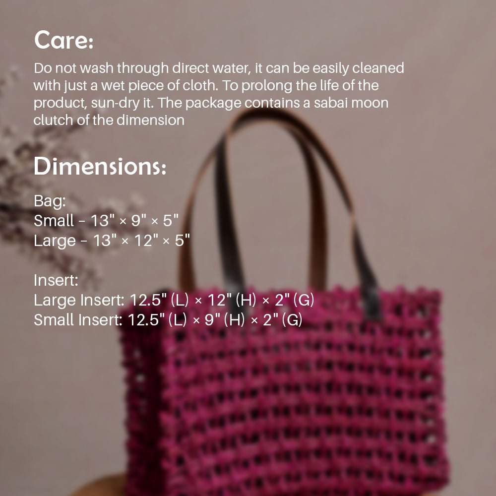 Sabai Mesh Luxe Carry Bag - Pink - Kadam Haat