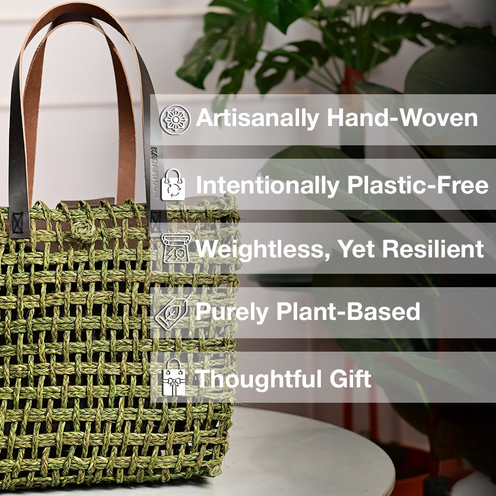 Sabai Mesh Luxe Small Carry Bag - Avocado - Kadam Haat