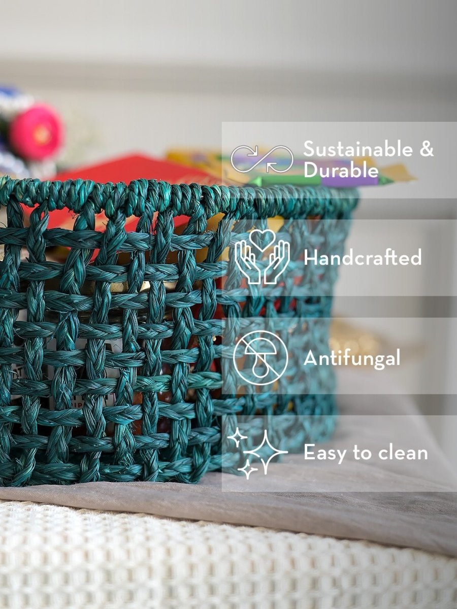 Sabai Trousseau Basket - Indigo - Kadam Haat