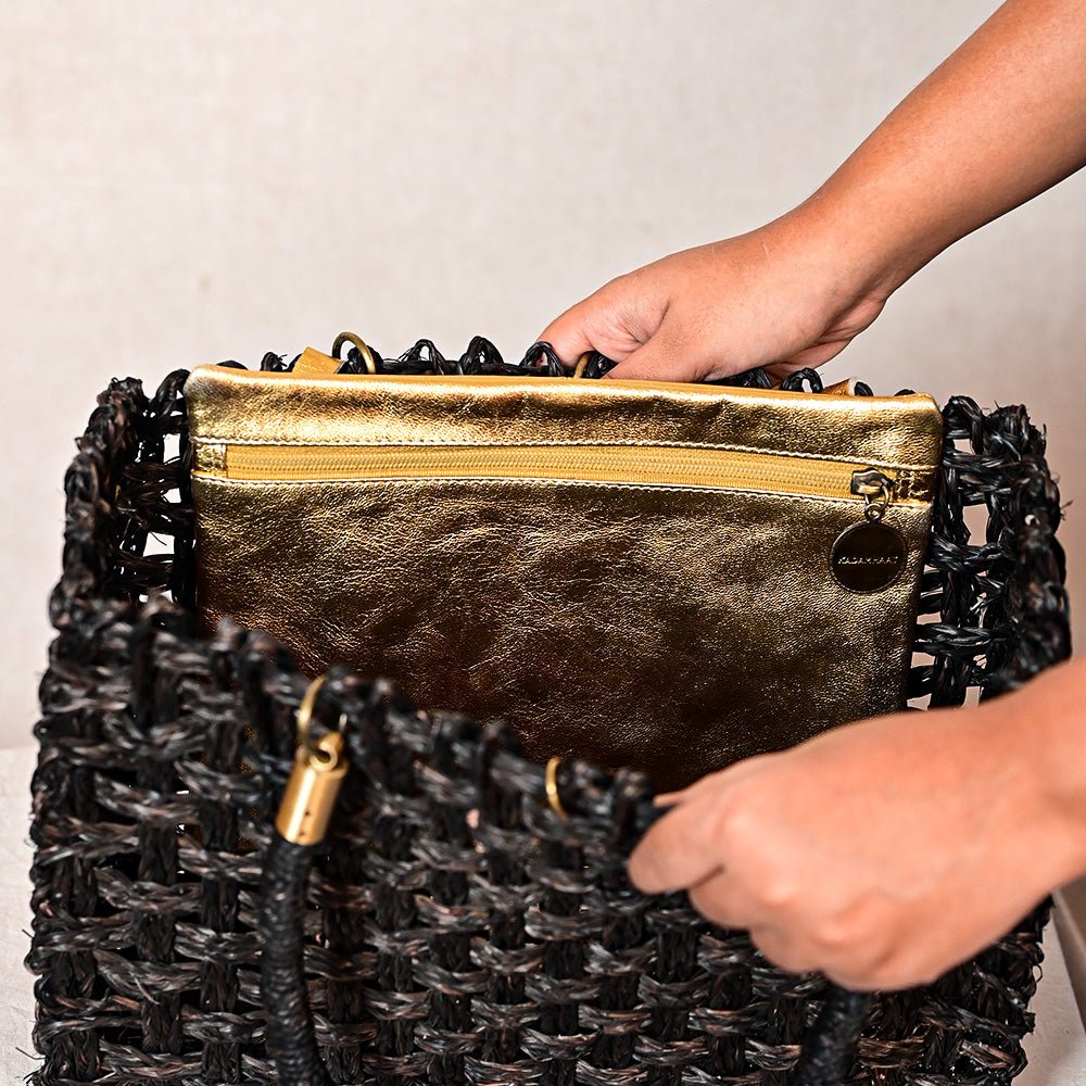 Vegan Mesh Gild - Black - Kadam Haat