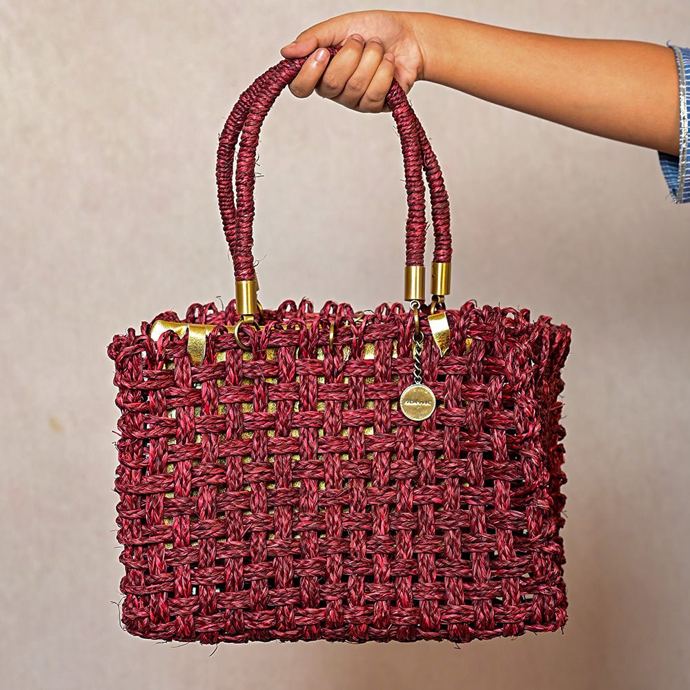 Vegan Mesh Gild - Wine - Kadam Haat
