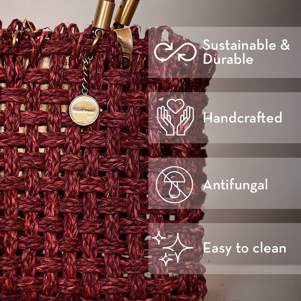 Vegan Mesh Gild - Wine - Kadam Haat