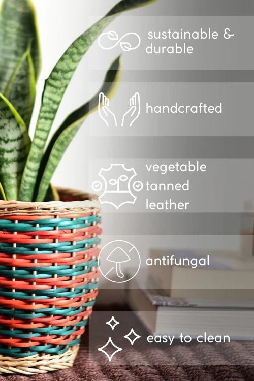 Wicker Table Planter - Kadam Haat