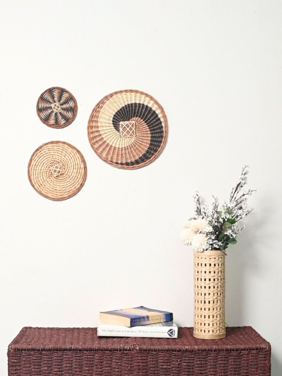 Wicker Wall Plate Combo - Kadam Haat