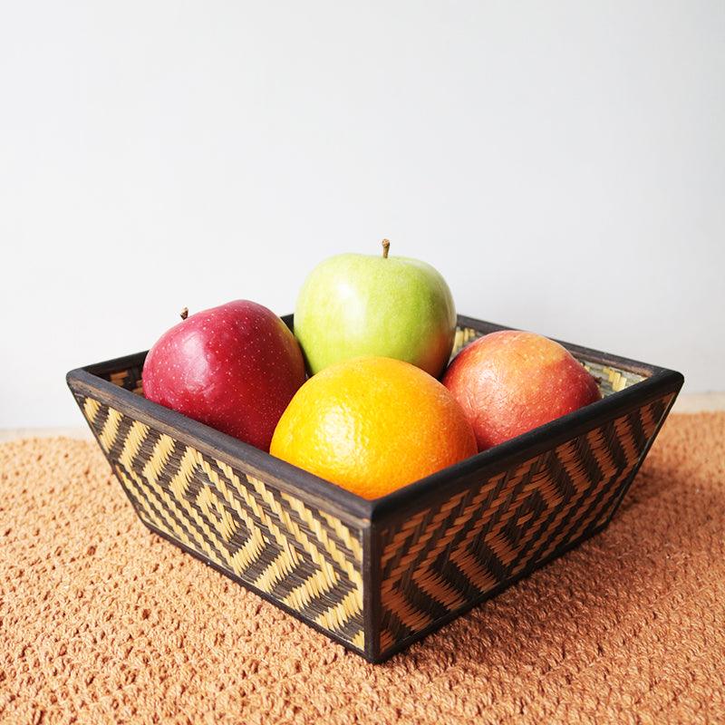 Handmade Bamboo Fruit Basket – Medium - Kadam Haat